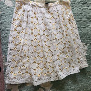 INC INTERNATIONAL CONCEPTS women Skirt 100% Cotton/Lace size 14 L24" waist 33"